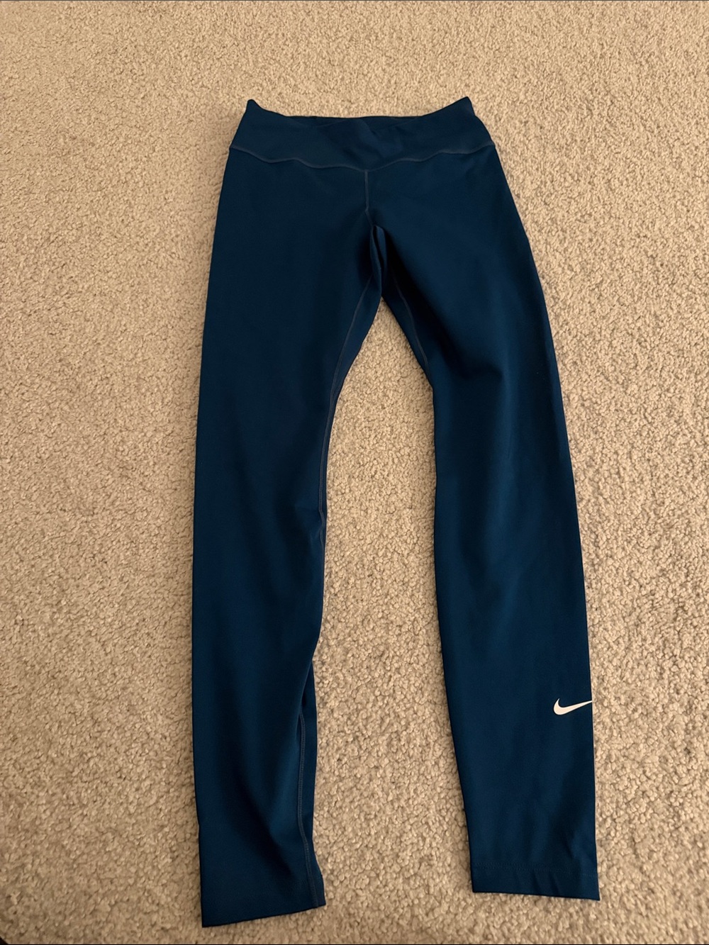 Nike Navy Leggings with White Swoosh